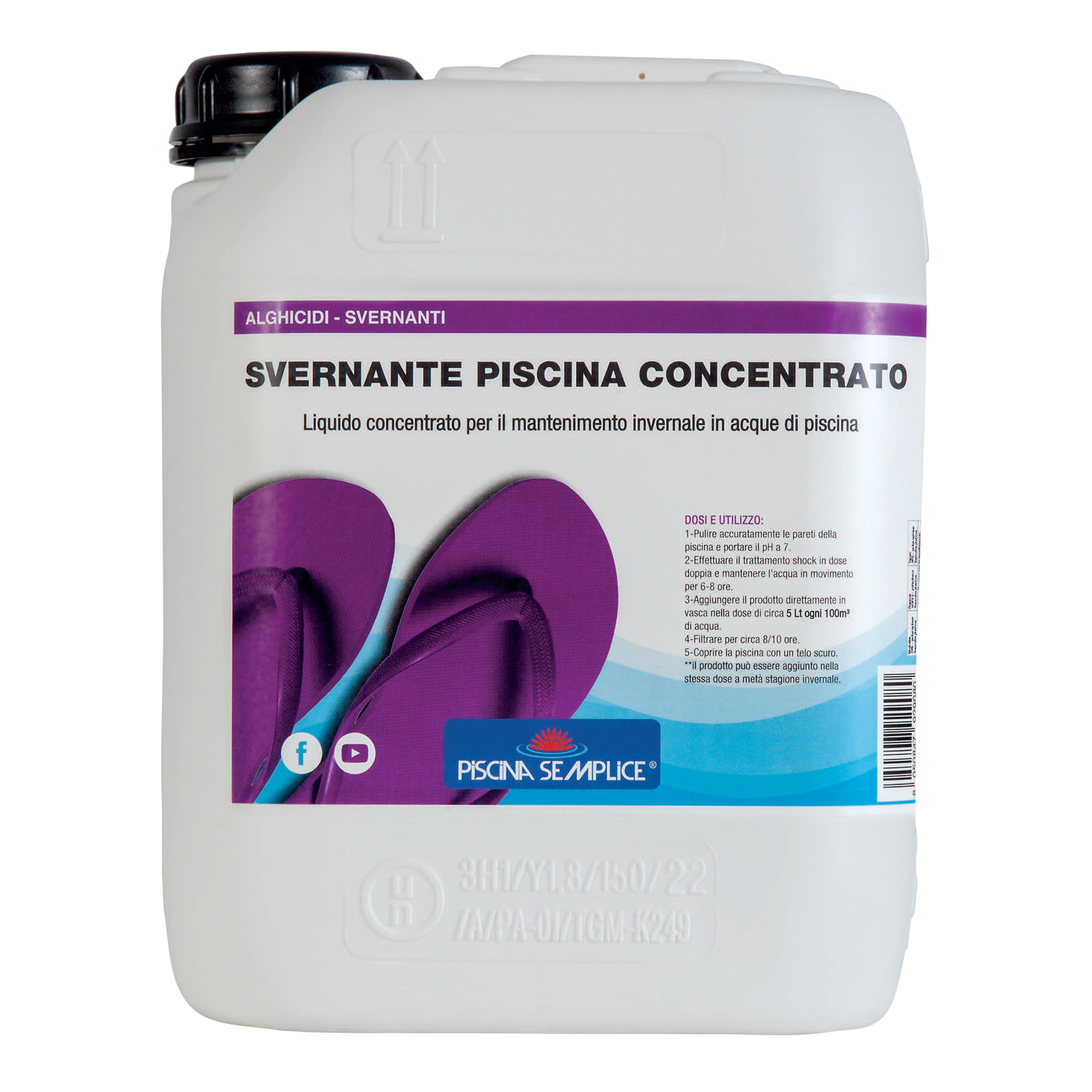 Svernante Concentrato 5 kg Piscina Semplice