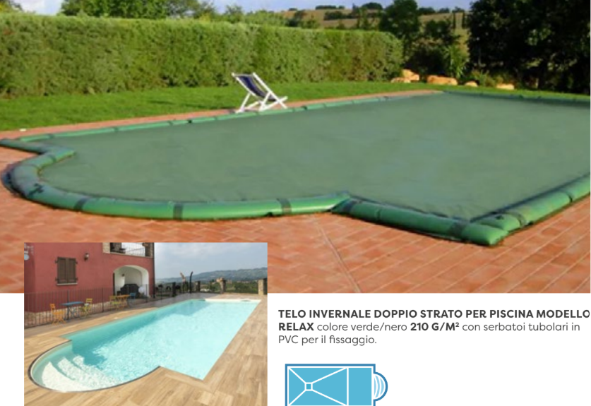 Telo Invernale Relax 210 g/m² per Piscina