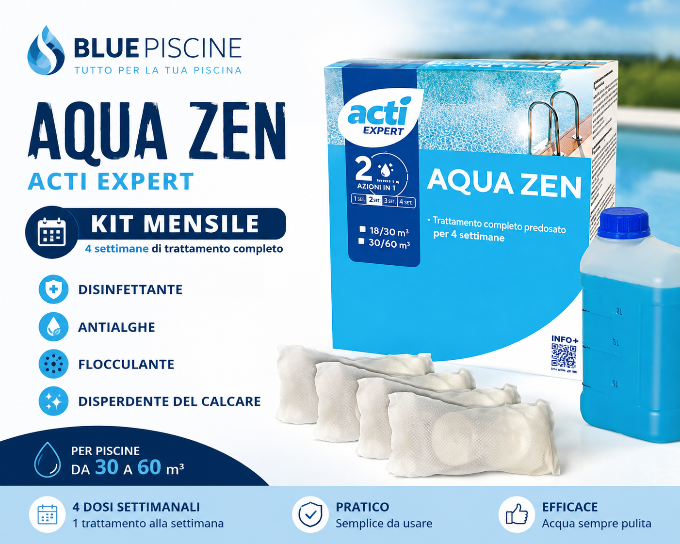 Aqua Zen Acti Expert – Kit Completo Trattamento Acqua