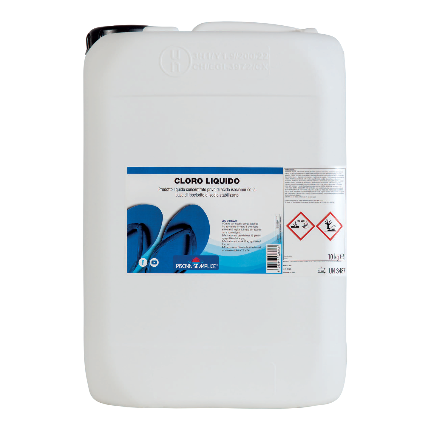 Cloro Liquido Piscina Semplice – Trattamento Professionale per Piscine