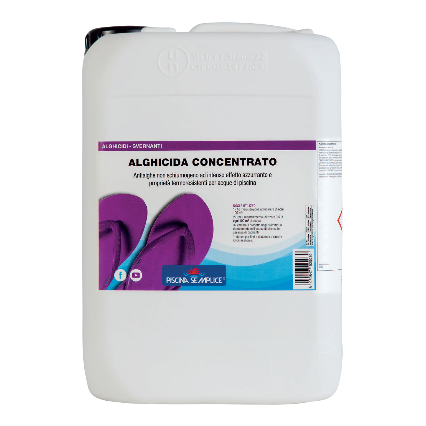 Alghicida Concentrato Piscina Semplice – Tripla Azione per Acqua Cristallina