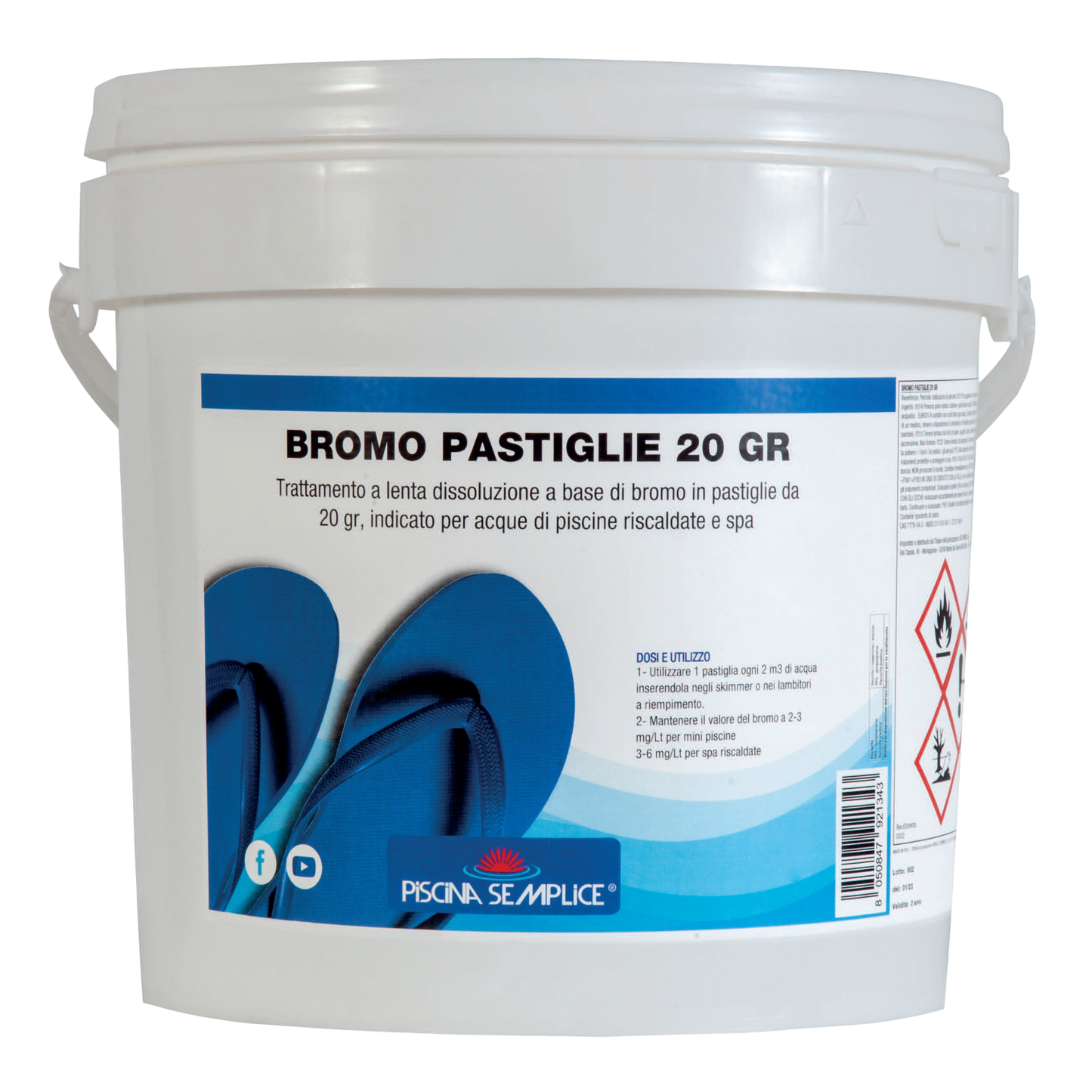 Bromo Pastiglie 20 g Piscina Semplice – Disinfezione per Piscine e SPA