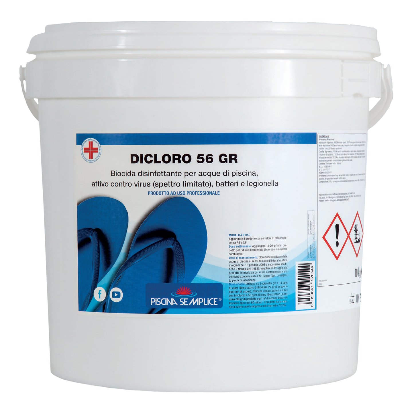 Dicloro 56 Granulare Piscina Semplice