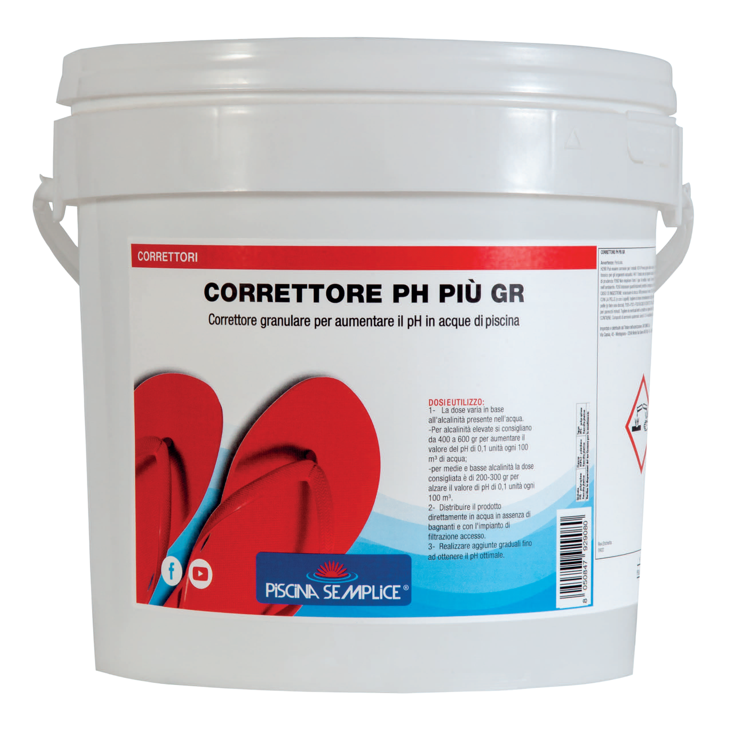 Correttore pH Più Granulare Piscina Semplice