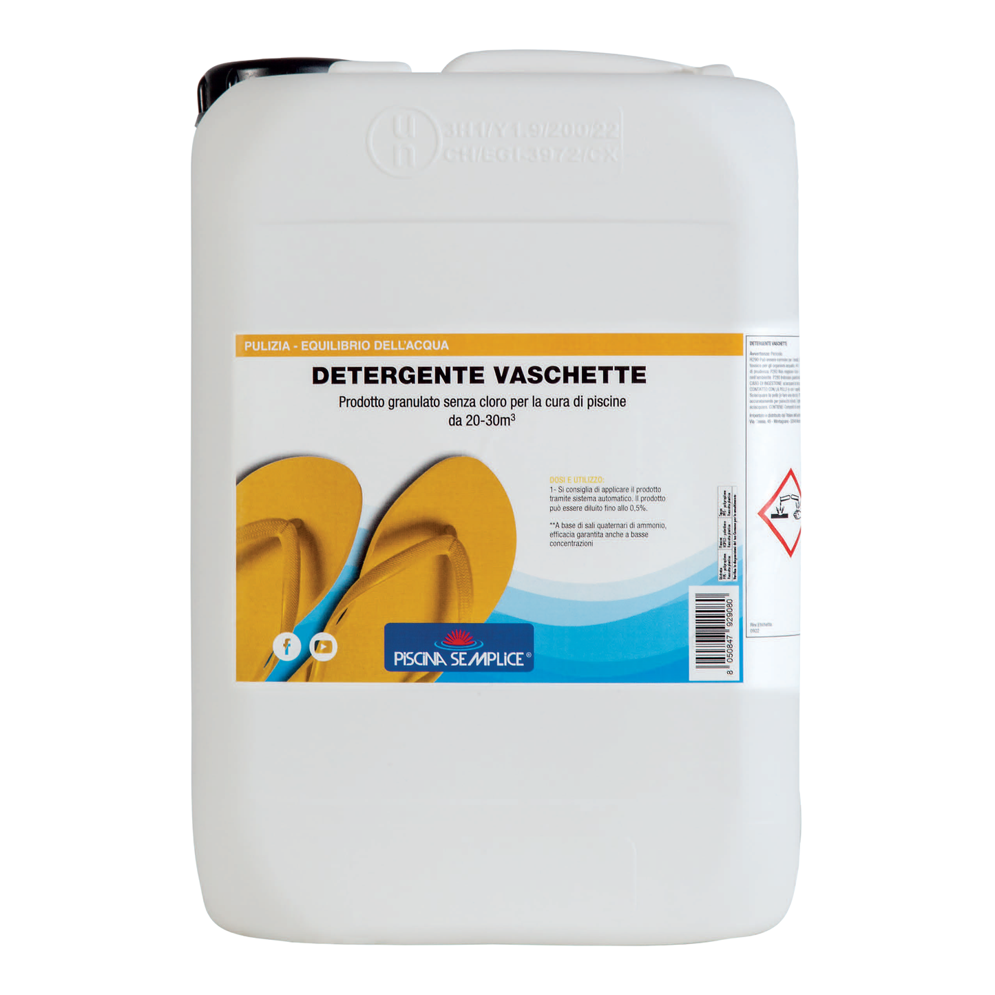 Detergente Vaschette Lavapiedi 10 kg Piscina Semplice