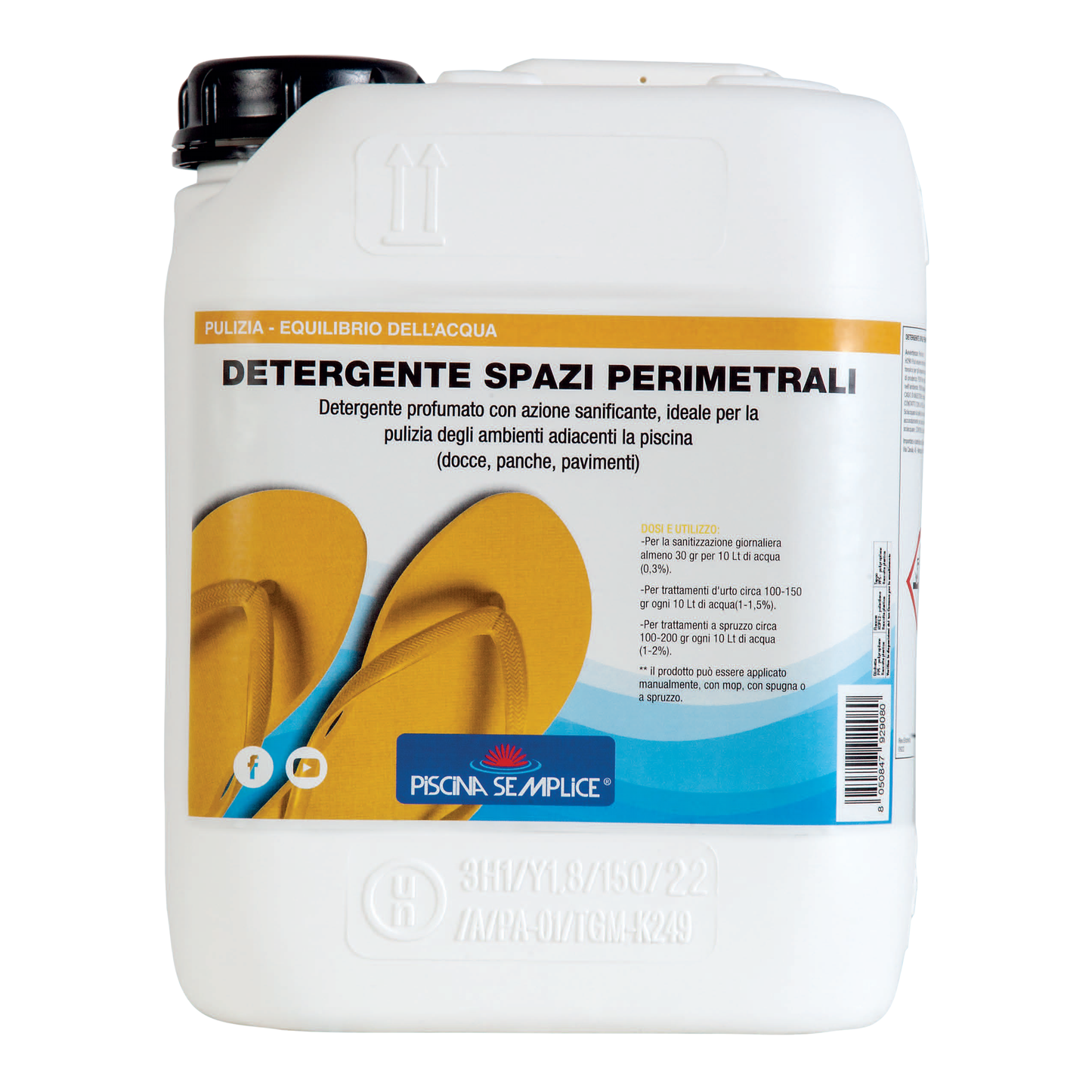 Detergente Spazi Perimetrali 5 kg Piscina Semplice
