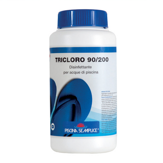 Tricloro 90/200 Piscina Semplice – Pastiglie da 200 g a Lenta Dissoluzione