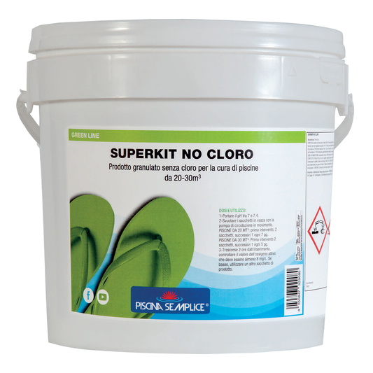 Superkit No Cloro Piscina Semplice – Trattamento Completo senza Cloro
