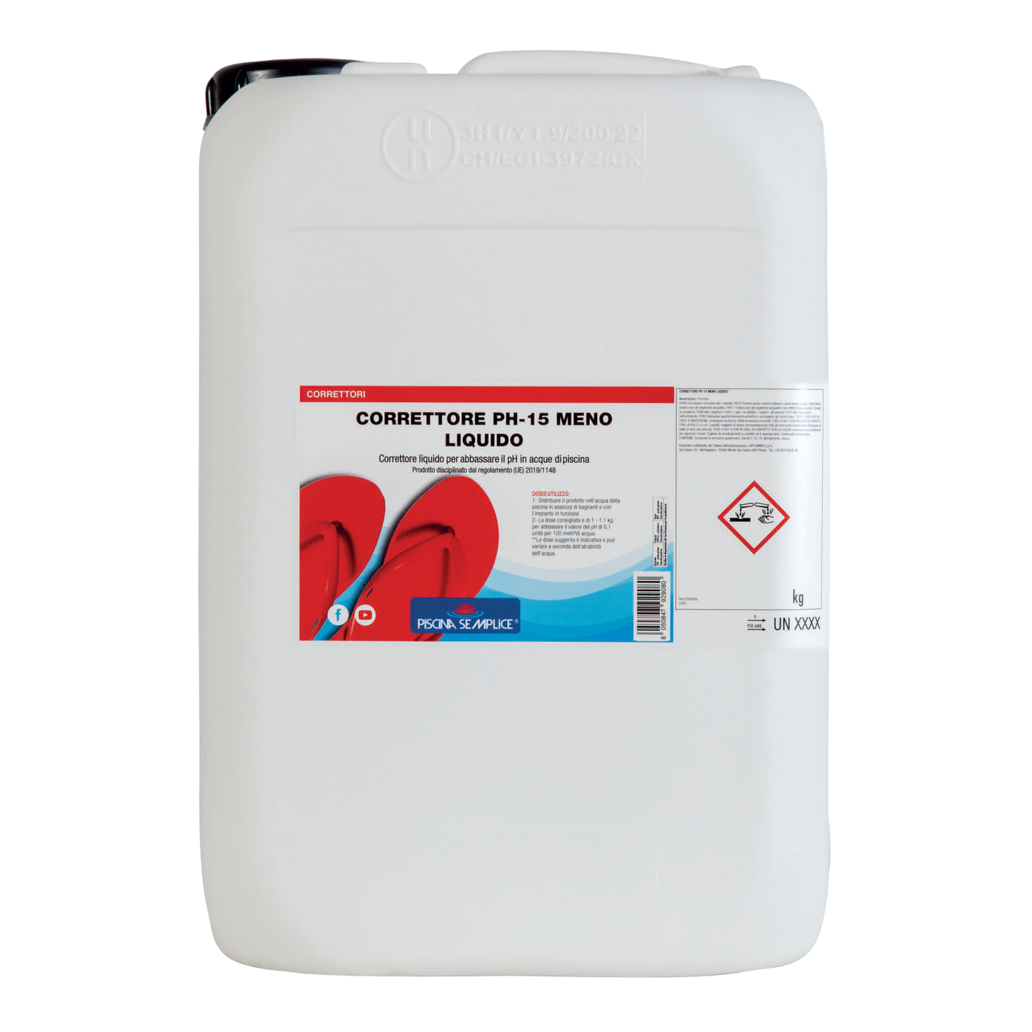 Correttore pH Meno Liquido Piscina Semplice