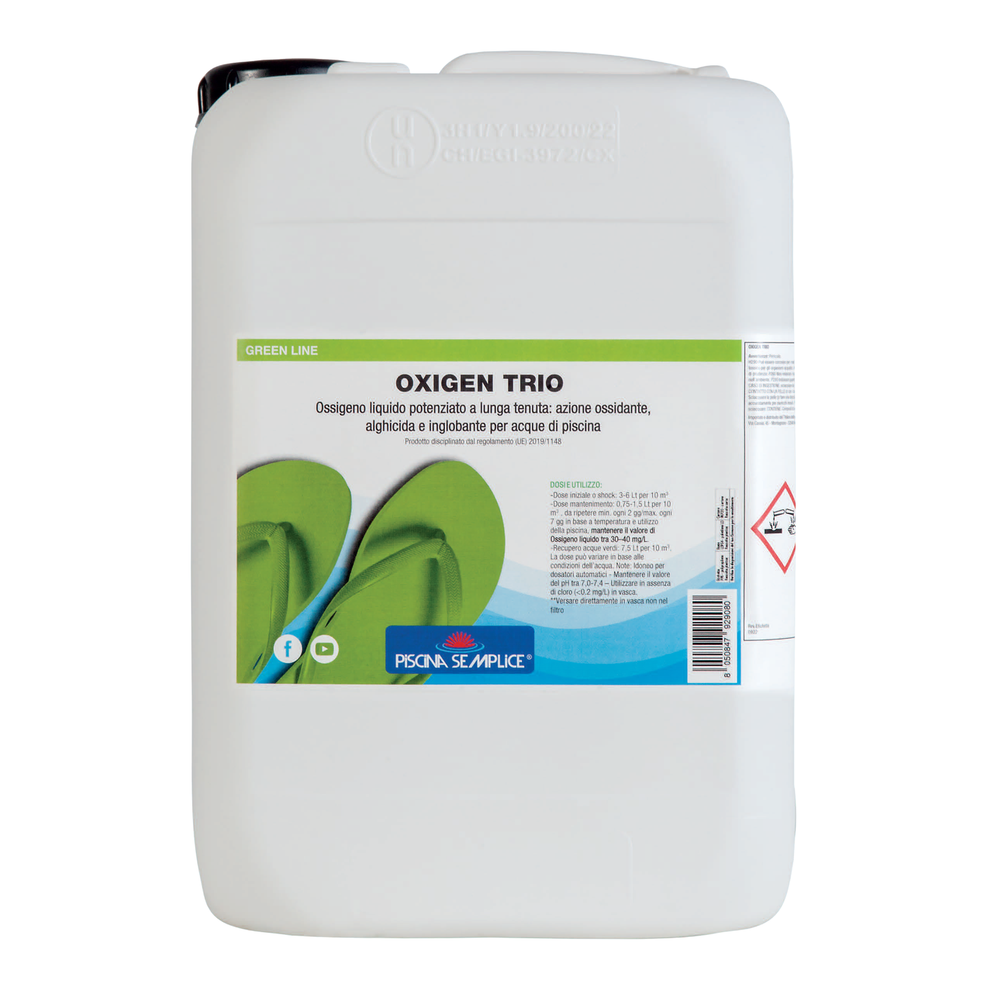 Oxigen Trio Ossigeno Attivo Liquido Piscina Semplice