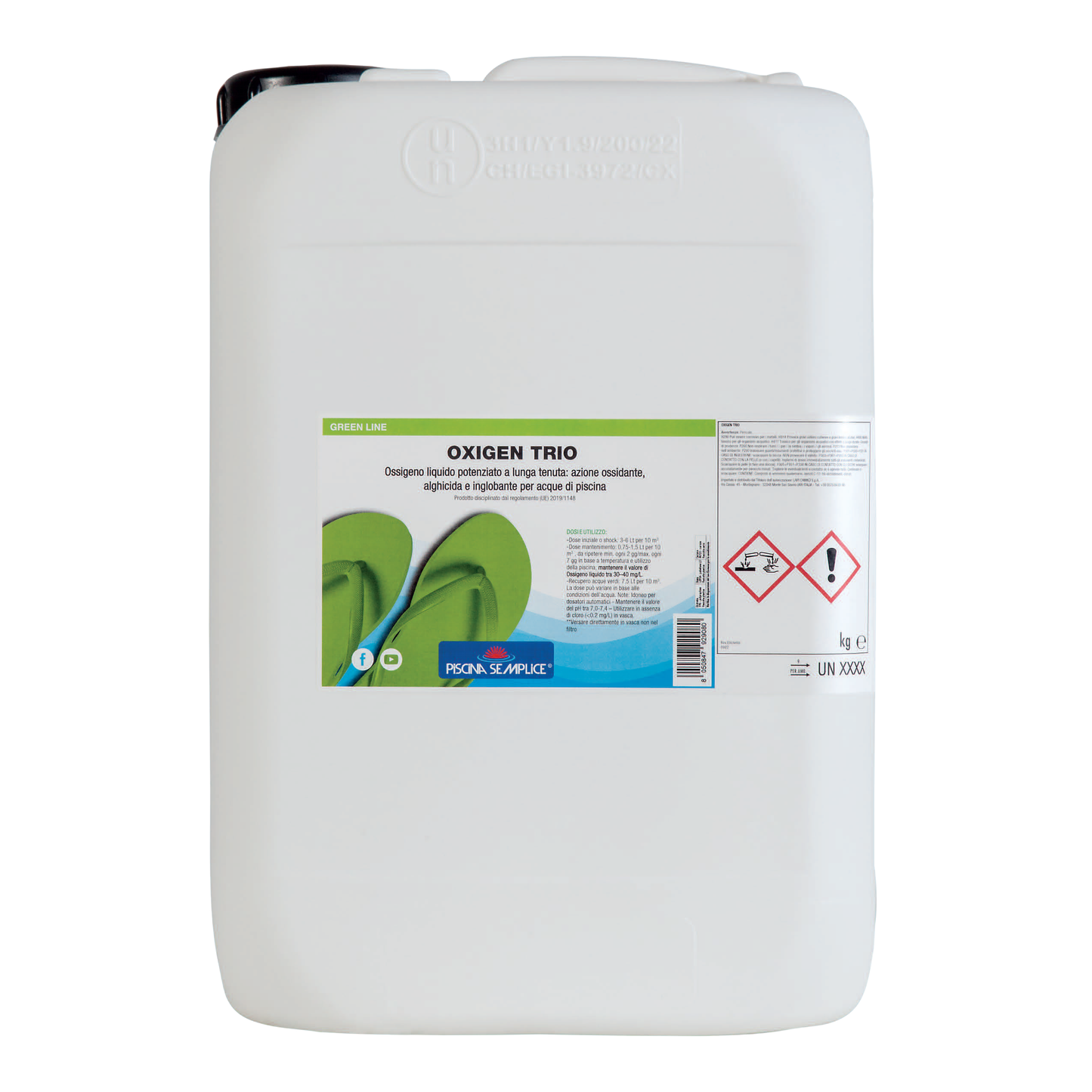 Oxigen Trio Ossigeno Attivo Liquido Piscina Semplice