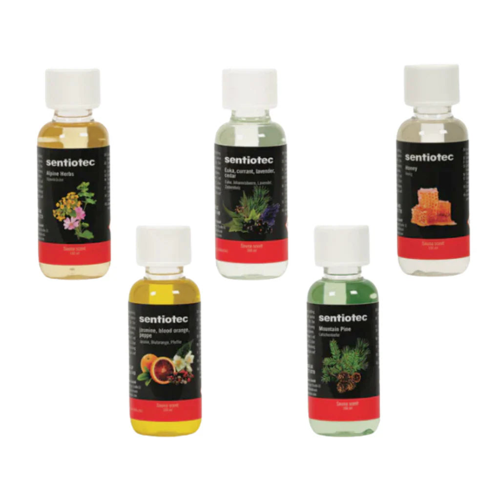 Essenze Profumate per Sauna 1L – Erbe Alpine, Pino, Miele, Gelsomino