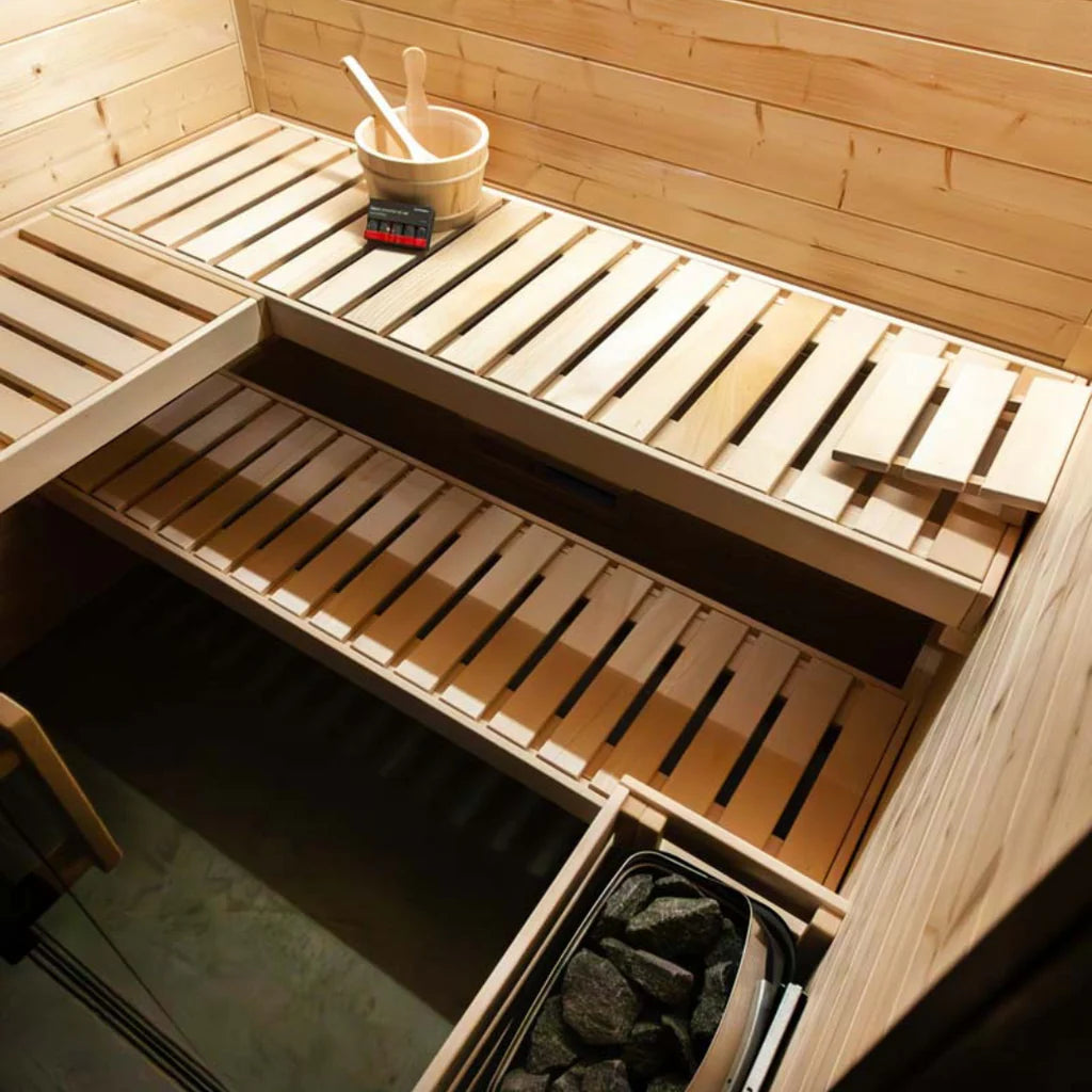 Sauna Family Hybrid - Sauna Finlandese e Infrarossi in Abete Rosso