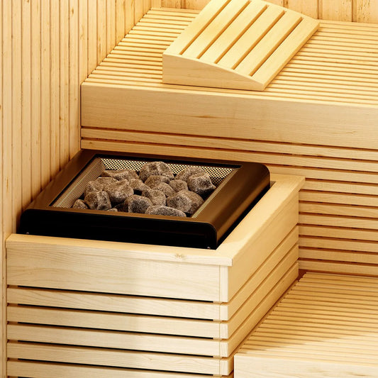 Sauna Panorama Small - Sauna Finlandese in Abete Rosso con Vetro Panoramico