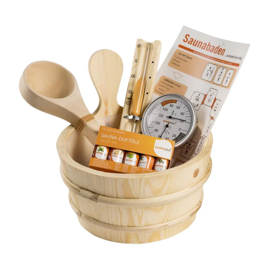 Kit Accessori Sauna Completo con Fragranze